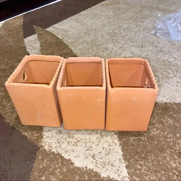 Clay- relight candle holders set of 3 - Picture 2 of 2